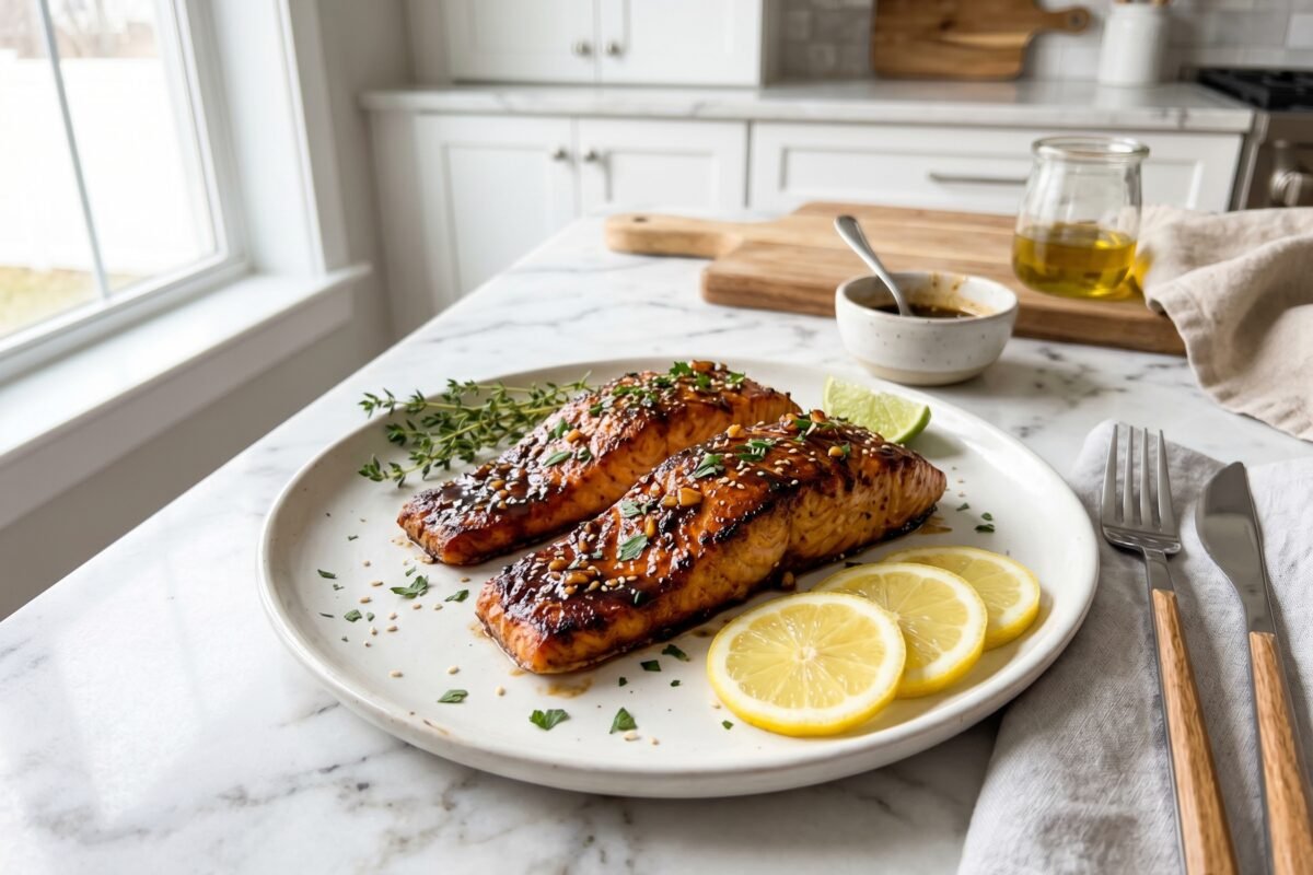 Crispy Honey Garlic Salmon