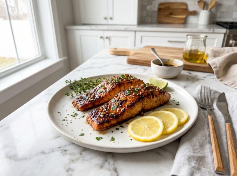 Crispy Honey Garlic Salmon