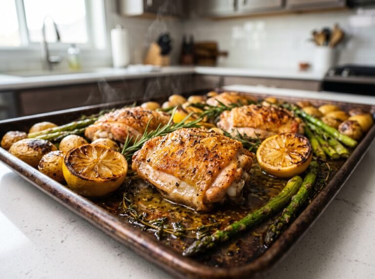 Lemon Herb Sheet Pan Chicken with Roasted Vegetables