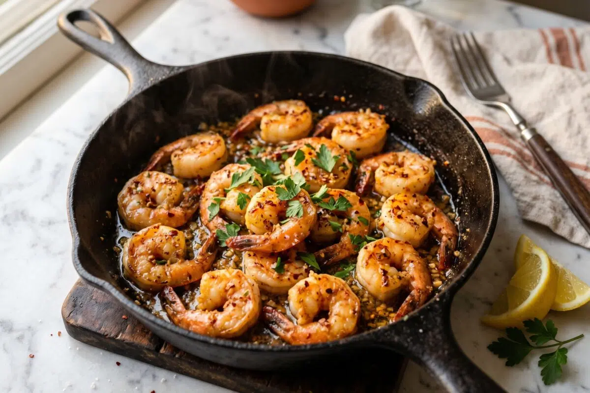 Spicy Garlic Butter Shrimp (Quick Dinner)