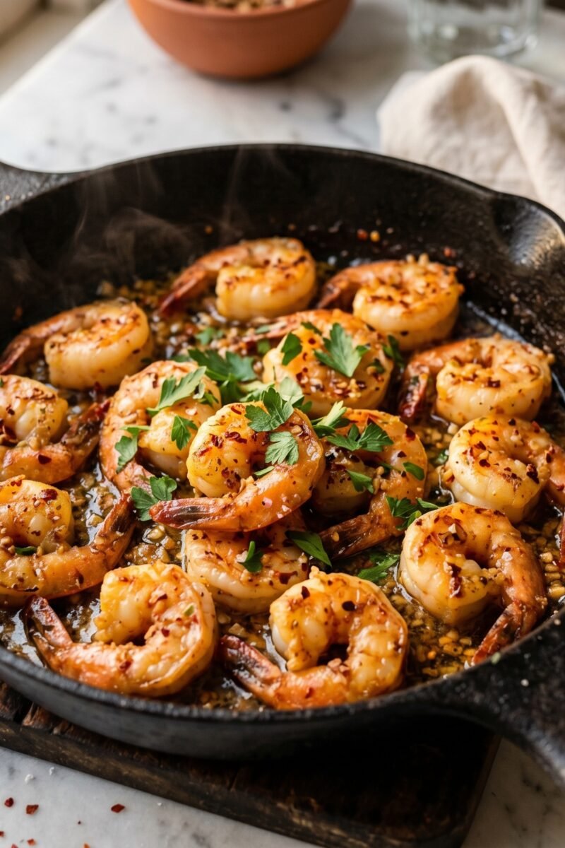 Spicy Garlic Butter Shrimp