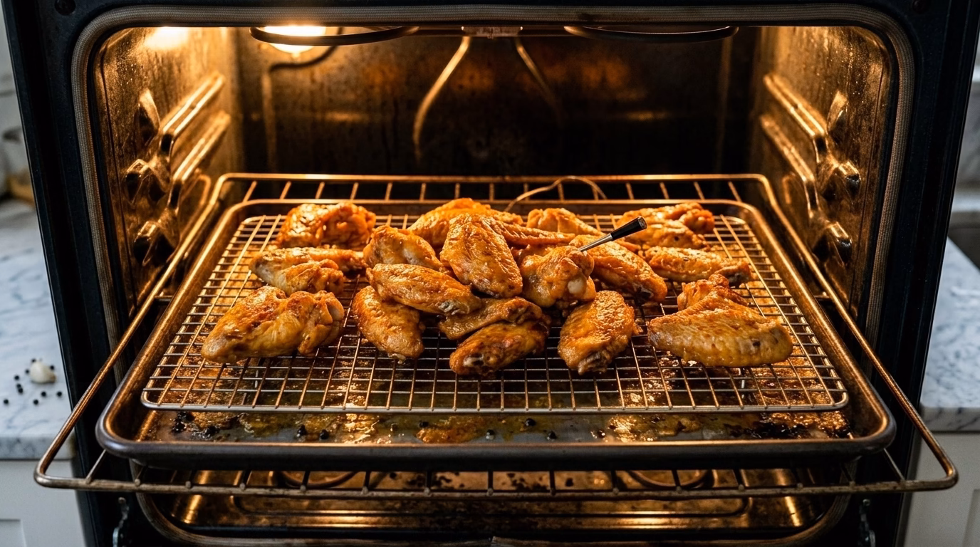 crispy-baked-chicken-wings cooking