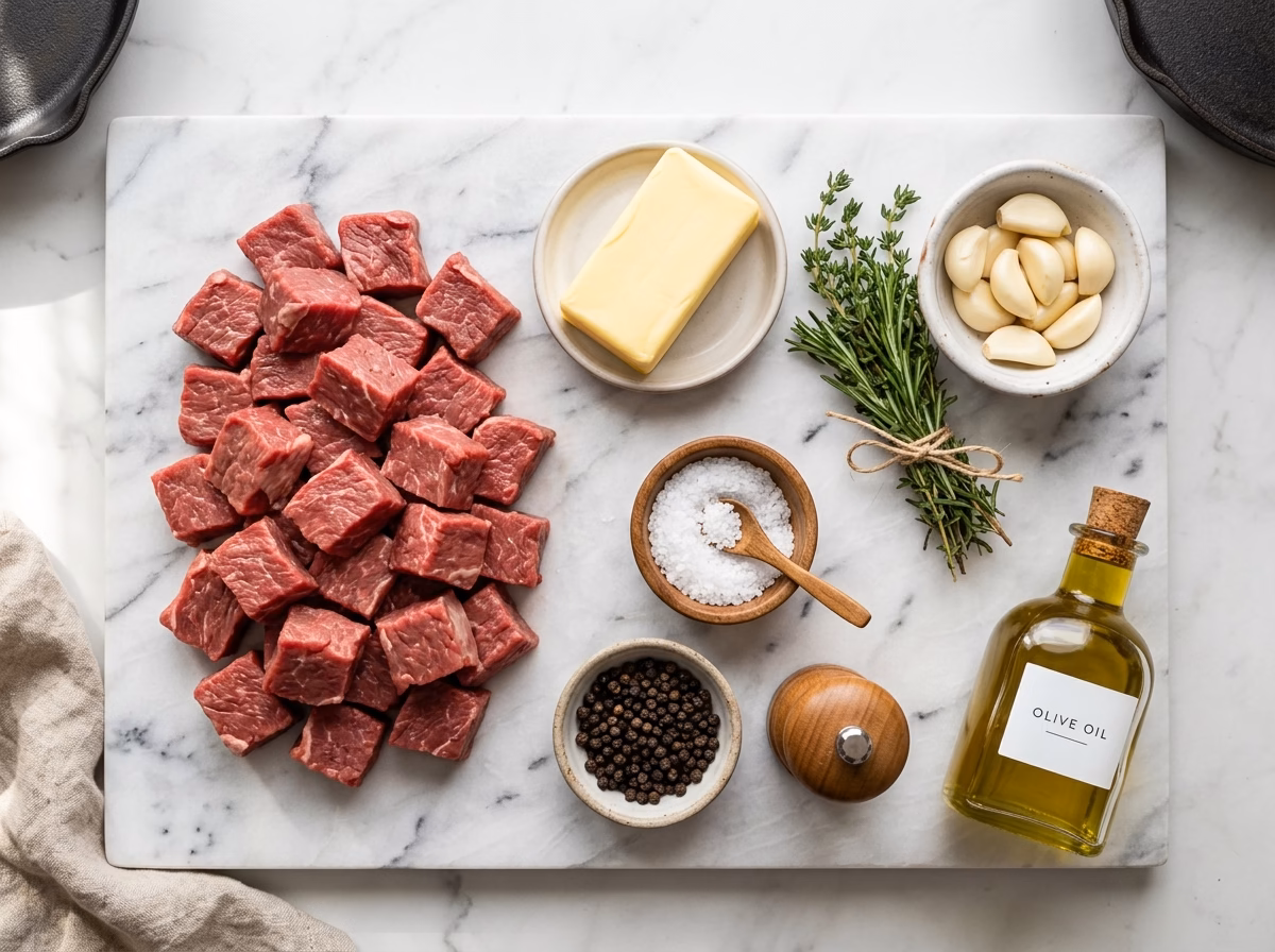 garlic-butter-steak-bites ingredients
