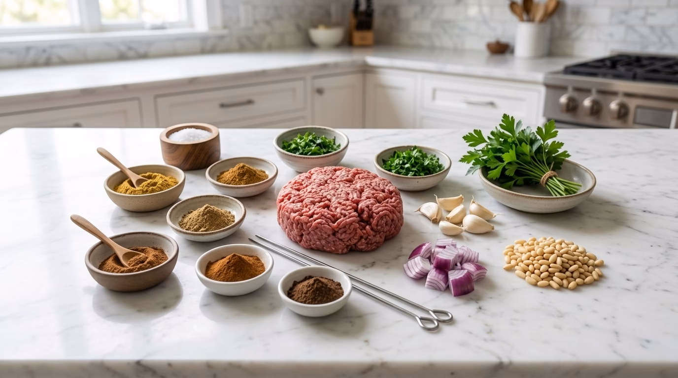 ground-beef-kofta-garlic-sauce ingredients