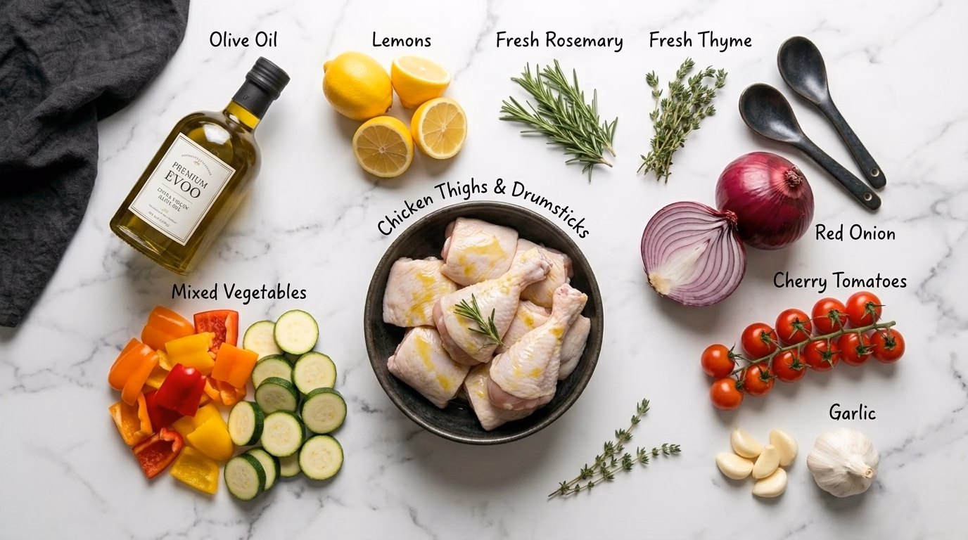 lemon-herb-sheet-pan-chicken ingredients