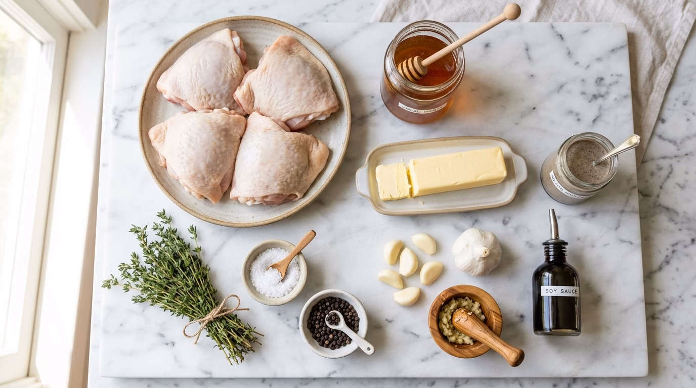 one-pan-honey-butter-chicken ingredients