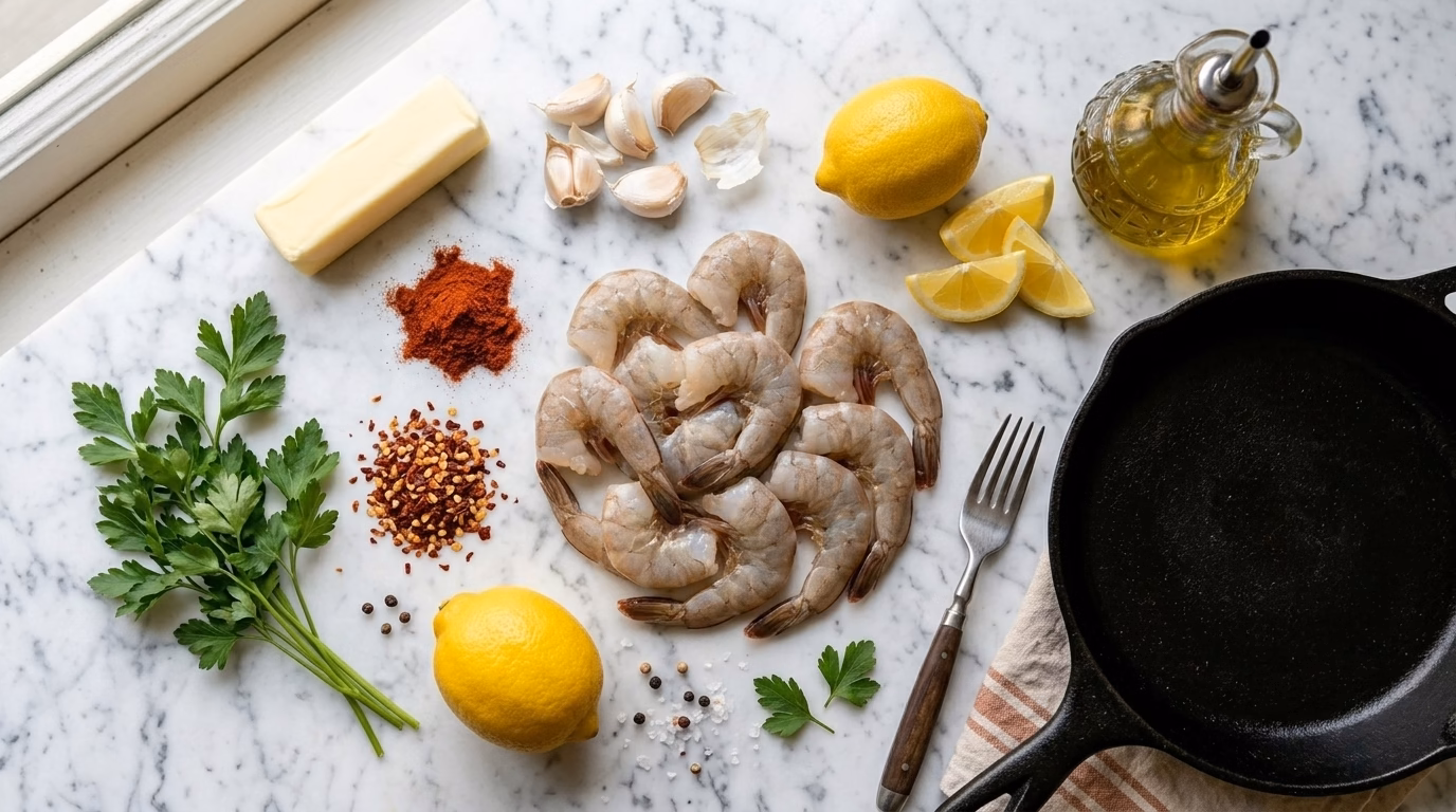 spicy-garlic-butter-shrimp ingredients