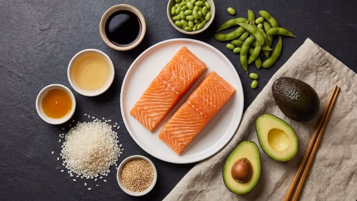 teriyaki-salmon-bowl ingredients